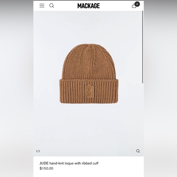 Mackage brown beanie (NEW) - Picture 5 of 5